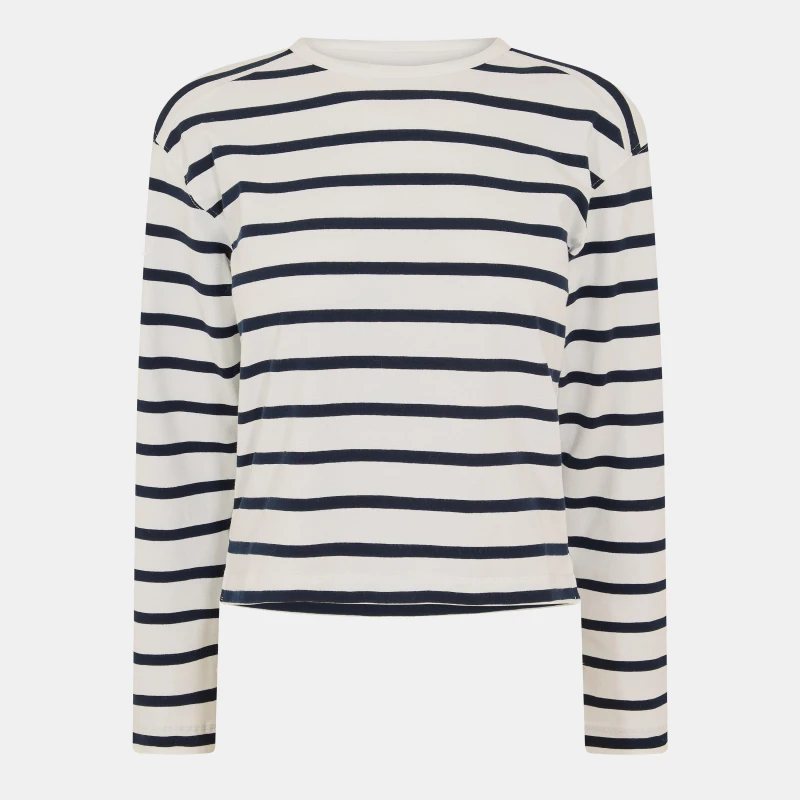Image of French Connection Long Sleeve Stripe Top - Multi Multi 8