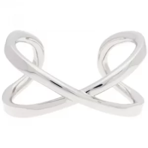 Image of Ladies Karen Millen Silver Plated Criss-Cross Cuff Slim SM