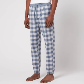 Image of Hugo Boss Cosy Lounge Check Pants Medium Grey Size M Men