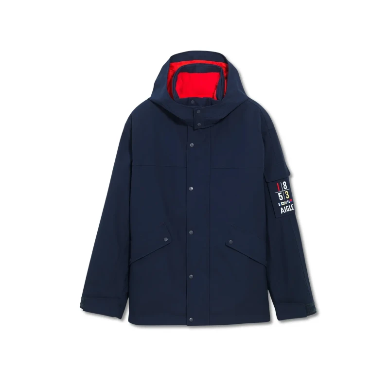 Image of Aigle Short hooded parka Aigle Bleu Male M
