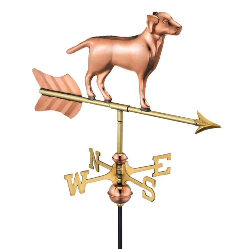 Image of Good Directions Cottage Labrador Copper Weathervane - H 62 x W 53 x L 28cm Copper Unisex