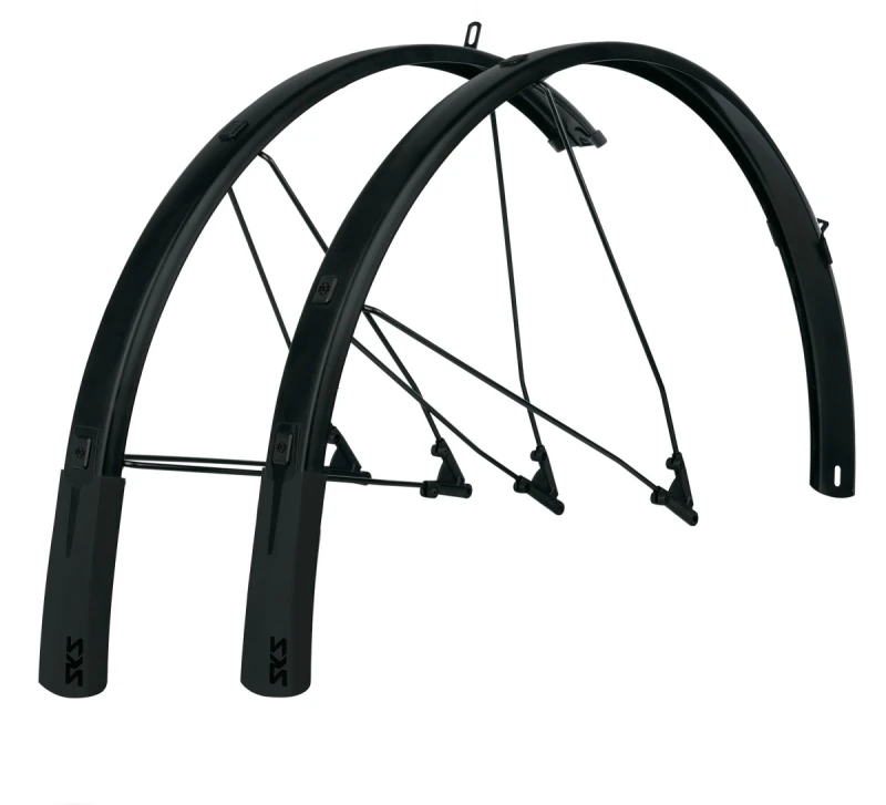Image of Sks Bluemels Style 28 Mudguard Set 28 56MM BLACK - Cycles UK