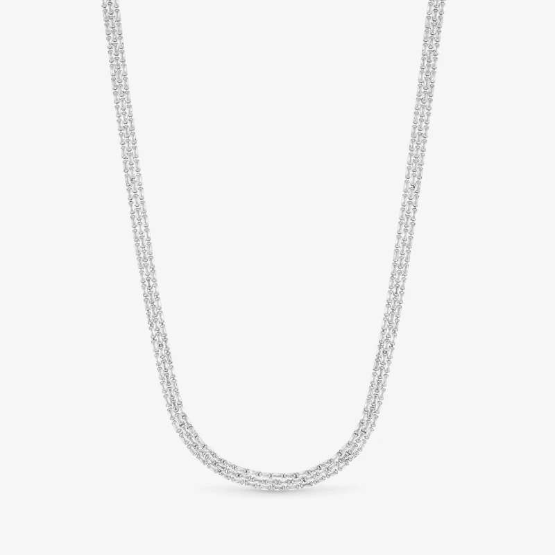 Image of Jon Richard Rhodium Plated CZ Baguette Necklace Pendant Necklaces One Size Silver 71766511000