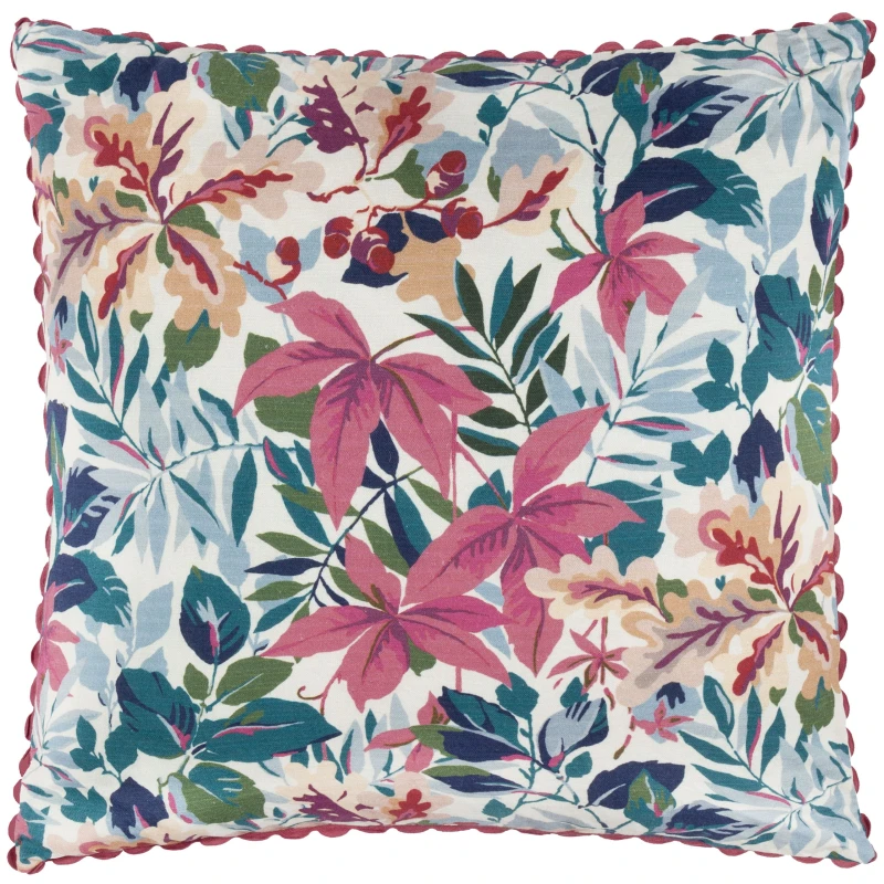 Image of Sanderson Sanderson Robins Wood Printed Cushion Size: 50cm x 50cm Multi 50cm x 50cm Unisex 5025532813947