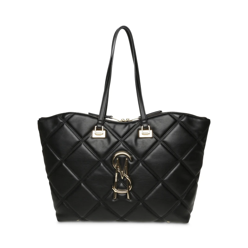 Image of Steve Madden Womens Tote Bags BLACK/ GOLD female One Size