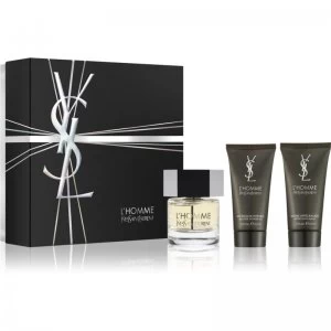 Image of Yves Saint Laurent LHomme Gift Set 60ml Eau de Toilette + 50ml Aftershave Balm + 50ml All-Over Shower Gel
