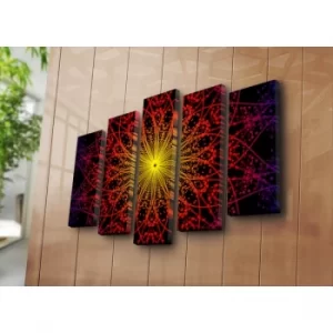 Image of 5PATK-161 Multicolor Decorative Canvas Painting (5 Pieces)