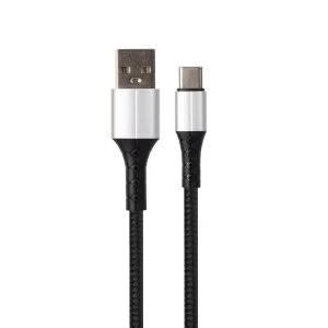 Image of VCOM USB 3.0 A (M) to USB 3.1 C (M) 1m Black & Silver Retail Packaged Data Cable