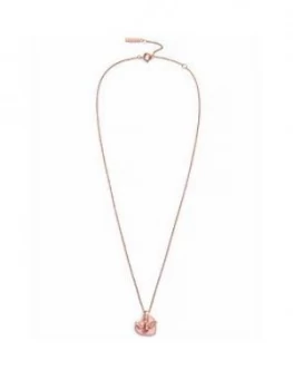 Image of Olivia Burton You Have My Heart Necklace Pink & Rose Gold