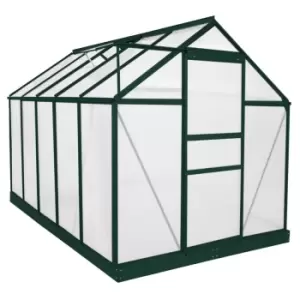 Image of Monstershop Greenhouse Polycarbonate 6ft x 10ft w/ Base (Green)