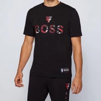 Image of Hugo Boss X NBA Bulls Crew Neck T-Shirt Black Size M Men