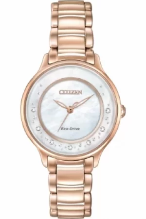 Image of Ladies Citizen Circle Of Time Diamond Eco-Drive Watch EM0382-86D