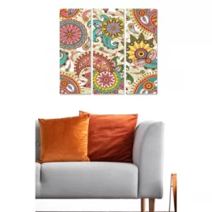 Image of MDF8043425 Multicolor Decorative MDF Painting (3 Pieces)