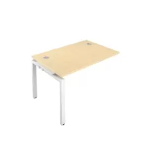 Image of Telescopic Sliding 1 Person Maple Bench Extension with Cable Port - 1200 X 800 - White Frame