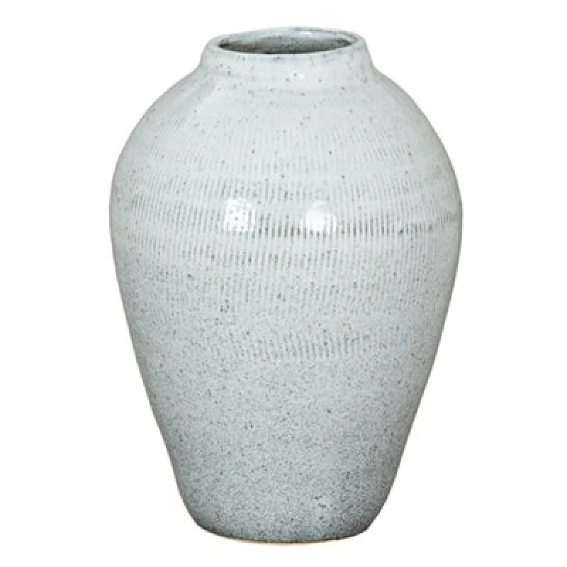 Image of Hill Interiors Kemi Large Olpe Vase - Ceramic - L27 X W27 X H44cm - White