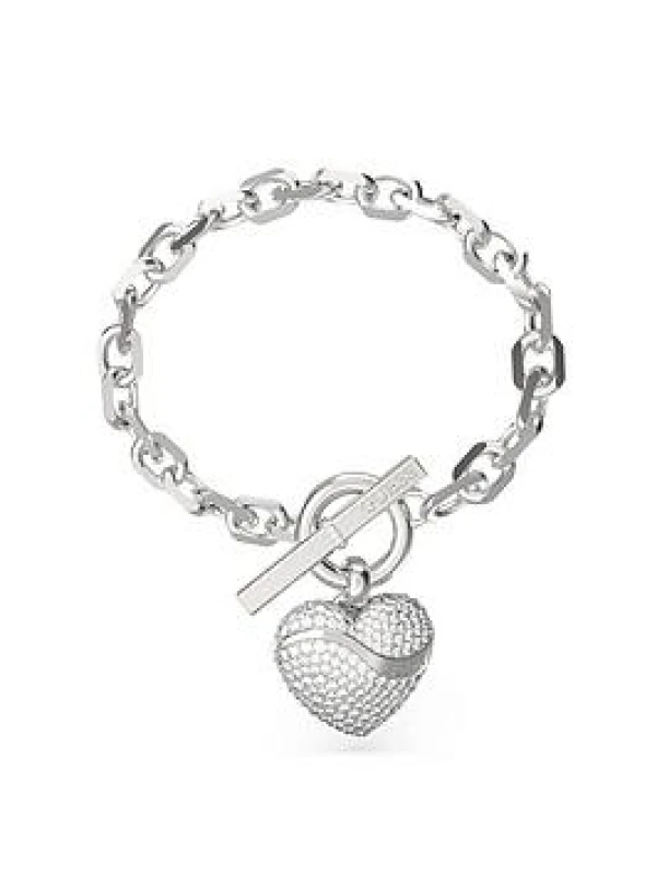 Image of Guess JUBB04496JWRHL Ladies in My Heart Linked Bracelet Jewellery