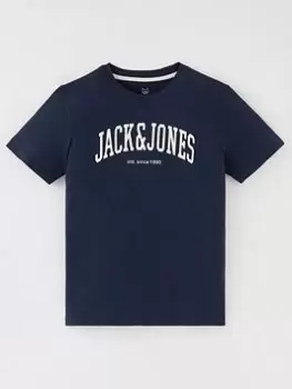 Image of Jack & Jones Junior Boys Josh Tshirt - Navy Blazer, Navy, Size 16 Years