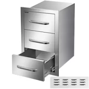 Image of Chest of Drawers 29x16x21.7 Inch Stainless Steel 201