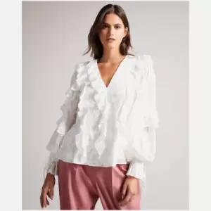 Image of Ted Baker Janeio Chiffon Blouse - UK 10