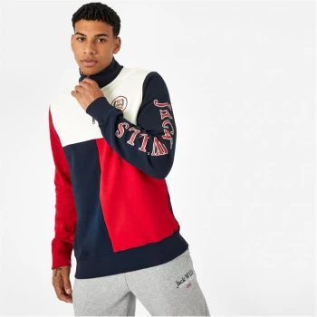 Image of Jack Wills Barberton Half Zip Sweatshirt - Navy