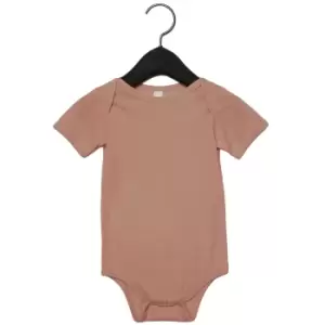 Image of Bella + Canvas Unisex Baby Triblend Short Sleeve Onesie (18-24 Months) (Mauve Triblend)