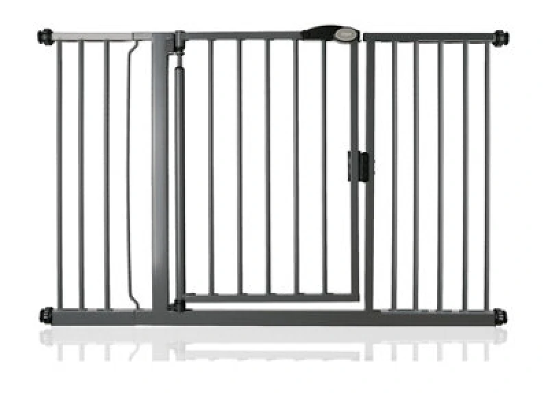 Image of Bettacare Auto Close Pet Gate, 132.6Cm - 139.6Cm, Slate Grey, Pressure Fit Stair Gate For Dog & Puppy
