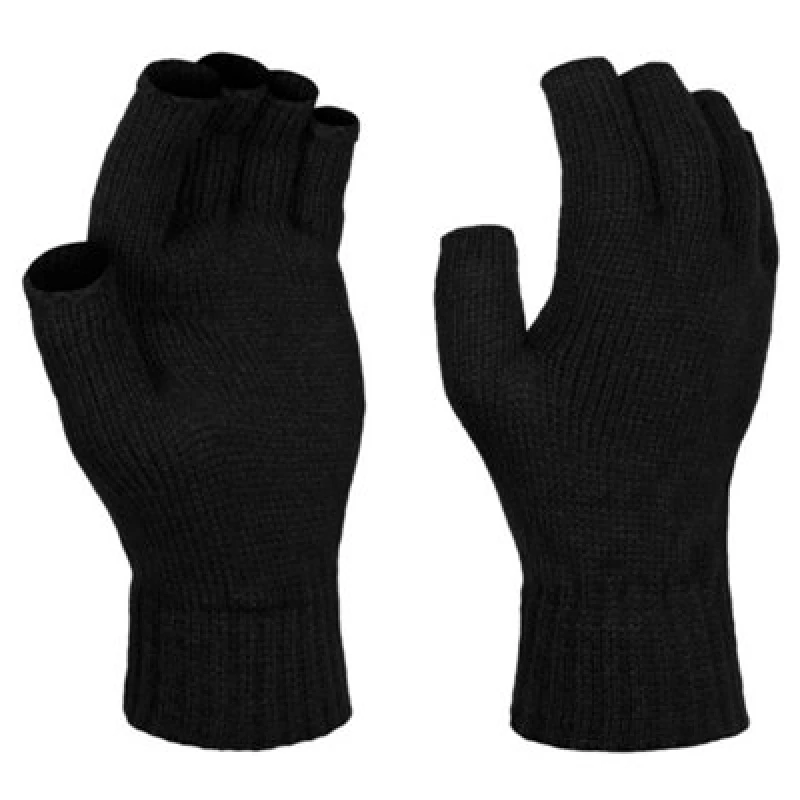 Image of Regatta Professional Unisex Fingerless Mitts / Gloves Black (One Size)