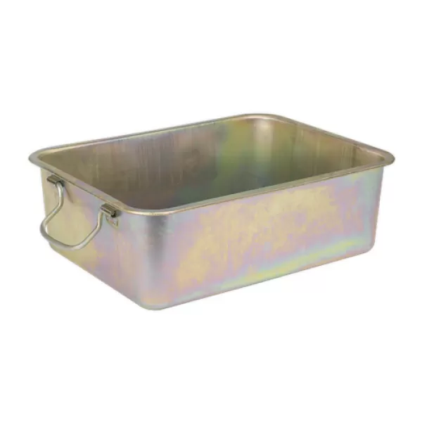 Image of Genuine SEALEY DRPM3 Metal Drain Pan 16ltr