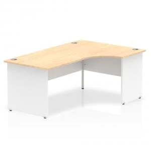 Image of Trexus Desk Crescent Right Hand Panel End 1800x800mm Maple Top White
