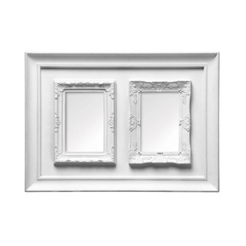Image of Premier Housewares Meta Plastic 2 Photo Frame White