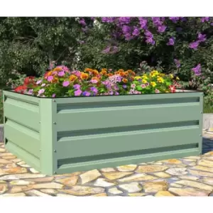 Image of Garden Gear Metal Raised Garden Bed 80x60cm - Light Green