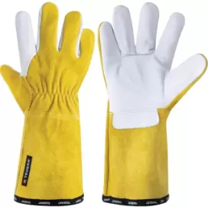 Image of 8 Tegera S/G, F/G Cowhide Gloves White Size 8