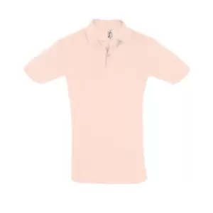 Image of SOLS Mens Perfect Pique Short Sleeve Polo Shirt (XXL) (Creamy Pink)