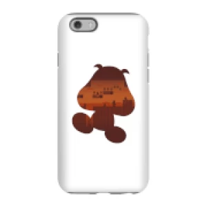 Image of Nintendo Super Mario Goomba Silhouette Phone Case - iPhone 6S - Tough Case - Gloss