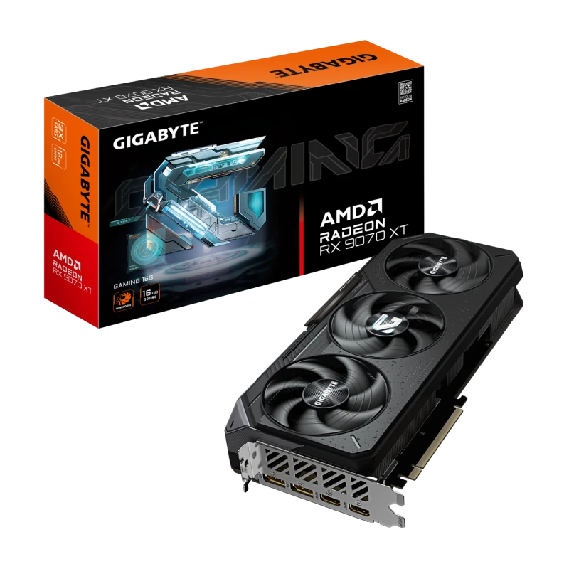 Image of Gigabyte Radeon RX 9070 XT GAMING 16G GDDR6 16GB Graphics Card - GV-R9070XTGAMING-16GD