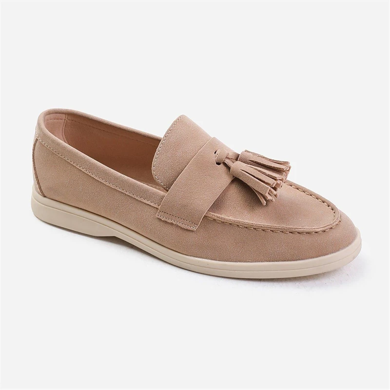 Image of Where's That From 'Azalea' Slip On Loafer With Tassel Detailing Khaki