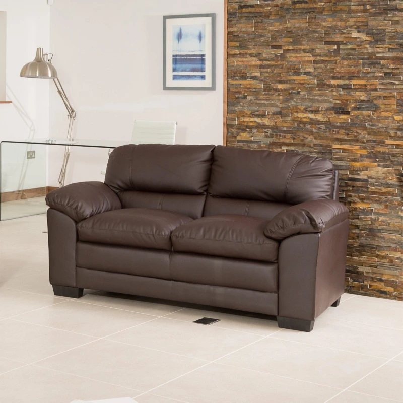 Image of Artemis Home Genoa 2 Seat Sofa in Brown Brown Unisex