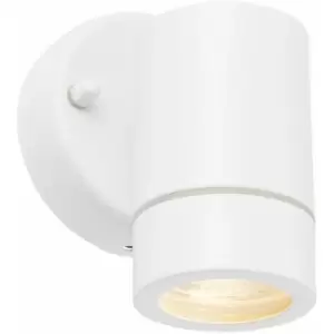 Image of Loops - Single Dimmable Outdoor IP44 Downlight - 7W GU10 LED - Gloss White & Glass