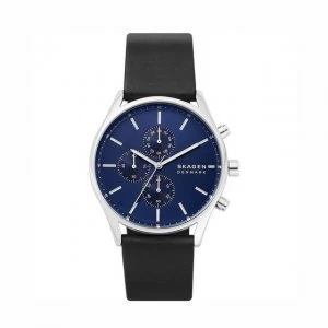 Image of Skagen Blue And Black 'Holst' Chronograph Classical Watch - Skw6606 - multicoloured