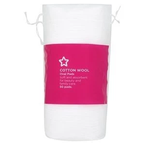 Image of Superdrug Cotton Wool Oval Pads x 50