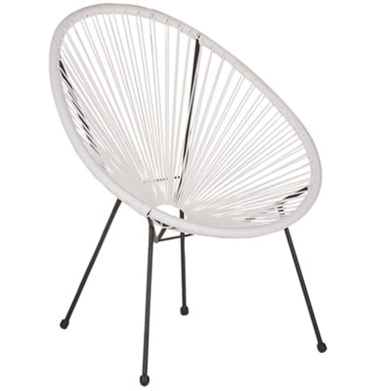 Image of Beliani Garden Chair Acapulco Ii Pe Rattan White