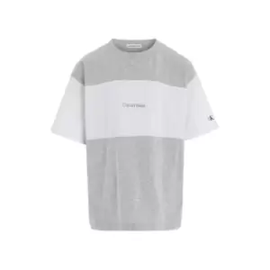Image of Calvin Klein Jeans Color Block T-Shirt - Grey