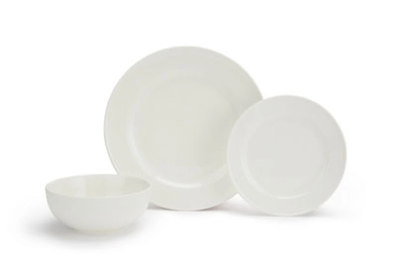 Image of 12pc Alumina Porcelain Classic Dinner Set, White 06212