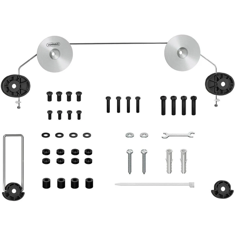 Image of Vonhaus Ultra-Slim Flush TV Bracket For 37-70" Screens, Picture Frame Flat To Wall Wire Mount, 50Kg Capacity, Max Vesa: 800X800mm
