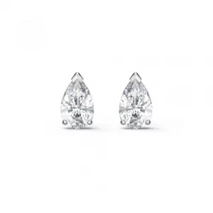 Image of Swarovski Attract White Pear Crystal Stud Earrings 5563121
