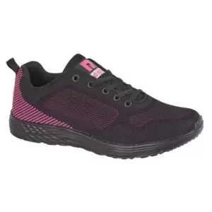 Image of Dek Womens/Ladies Fox Superlight 5 Eye Lace Trainer (3 UK) (Black/Fuchsia)