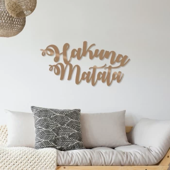 Image of Hakuna Matata - Copper Copper Decorative Metal Wall Accessory