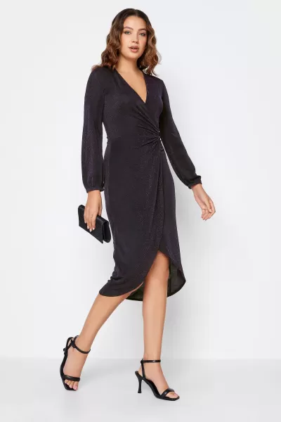 Image of Tall Ring Detail Midi Dress