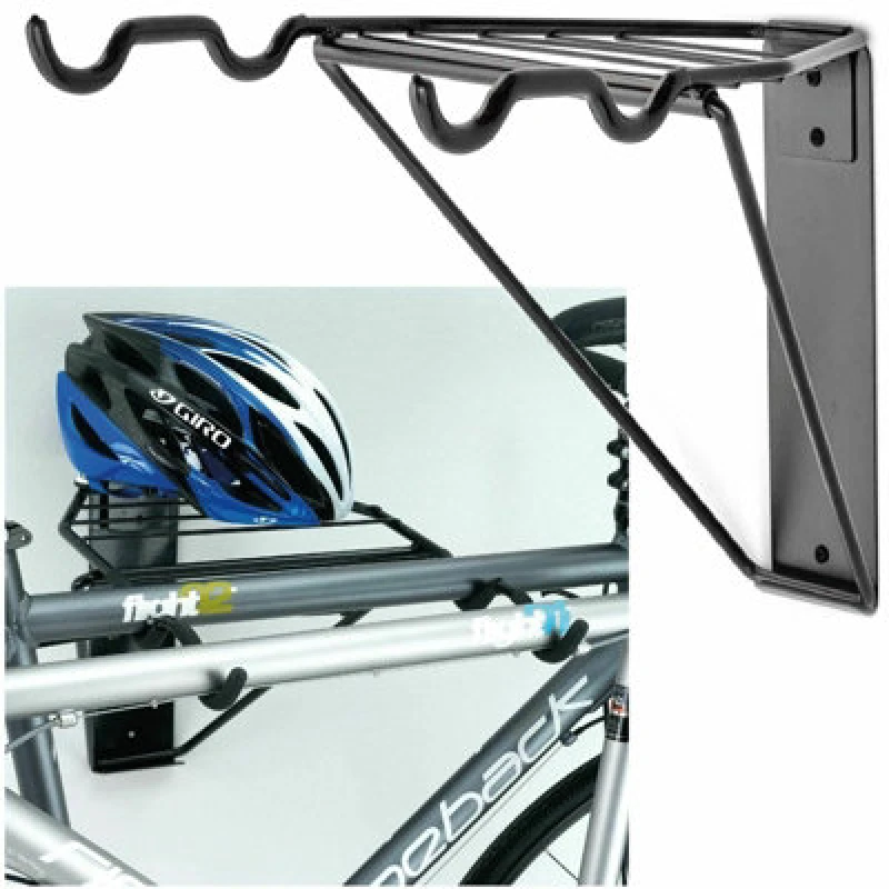 Image of Gr8 Home Wall Mounted 2 Bike Bicycle Cycle Storage Mount Rack Hook Holder Hanger Garage