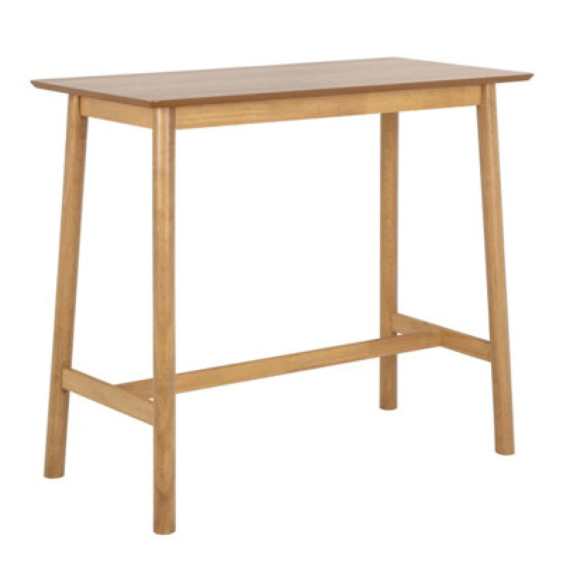 Image of Furniture To Go Barlow Bar Table in Matt Oak in Light Brown Light Brown Unisex
